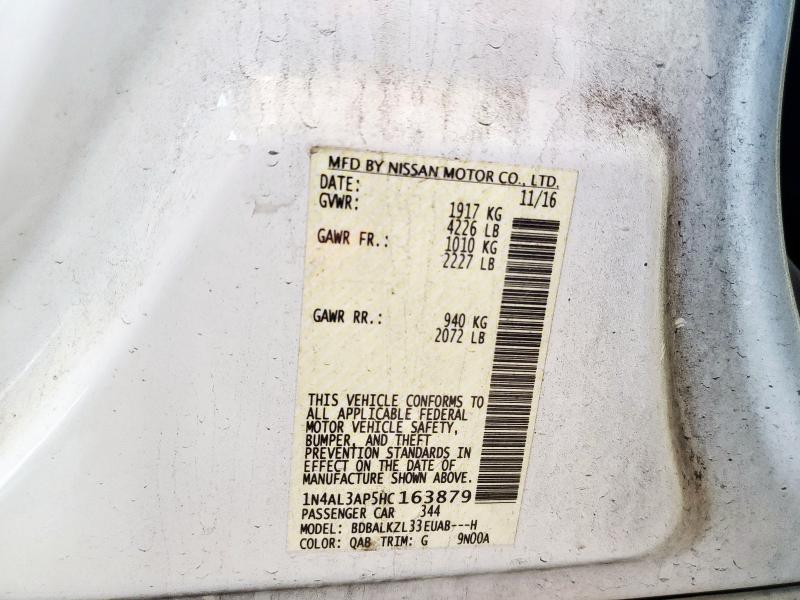 2017 NISSAN ALTIMA 2.5 - 1N4AL3AP5HC163879