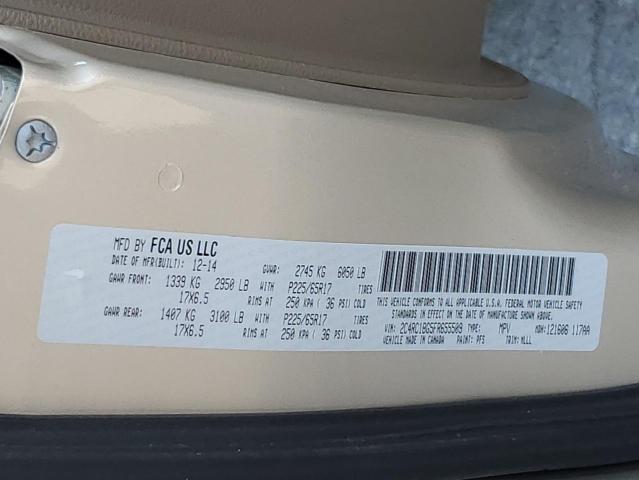 2015 CHRYSLER TOWN & COU 2C4RC1BG5FR655509