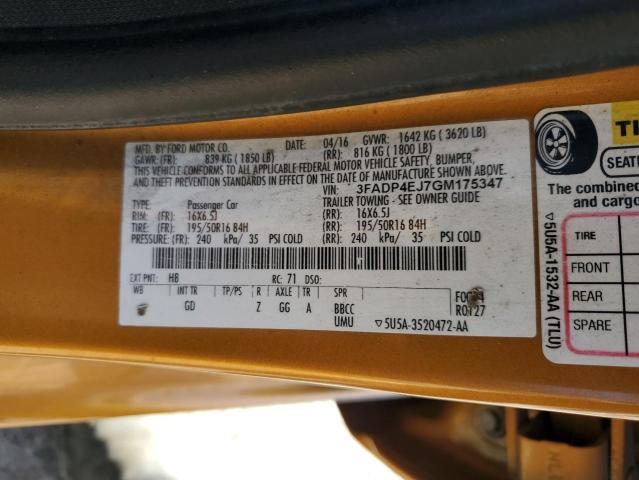 2016 FORD FIESTA SE 3FADP4EJ7GM175347