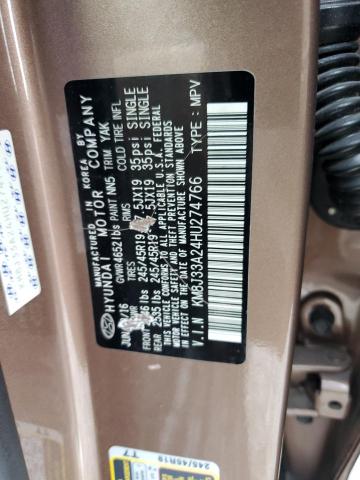 2017 HYUNDAI TUCSON KM8J33A24HU274766