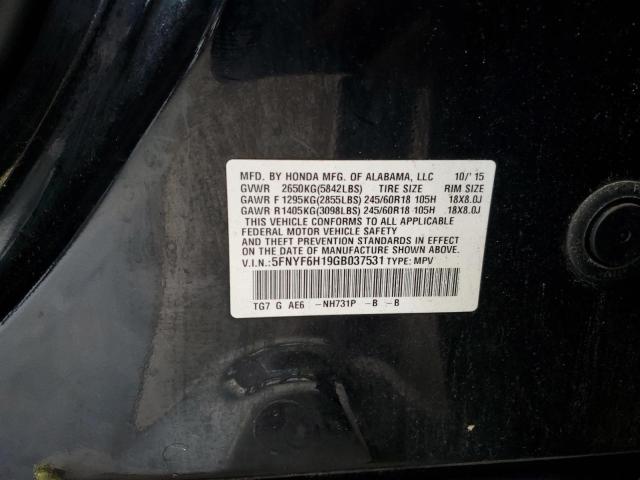 2016 HONDA PILOT LX 5FNYF6H19GB037531