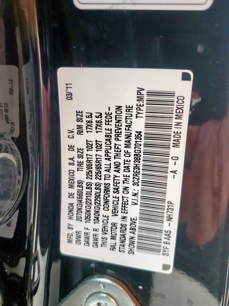 2011 HONDA CR-V LX - 3CZRE3H38BG701354