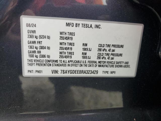 2024 TESLA MODEL Y 7SAYGDEE8RA323429