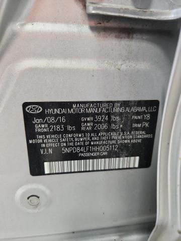 2017 HYUNDAI ELANTRA SE 5NPD84LF1HH005112