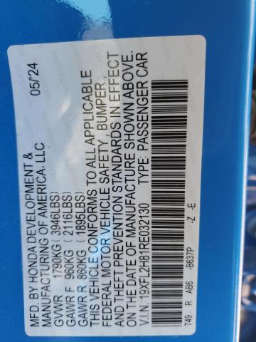 2024 HONDA CIVIC SPOR - 19XFL2H81RE032130