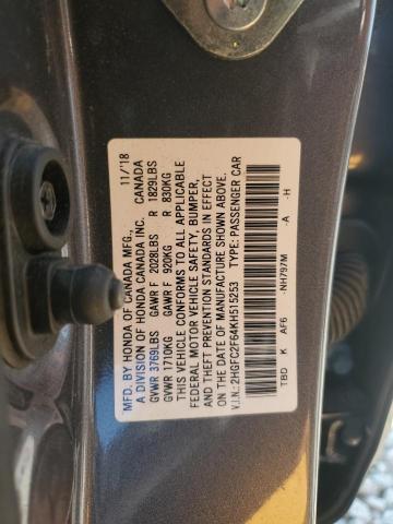 2019 HONDA CIVIC LX 2HGFC2F64KH515253