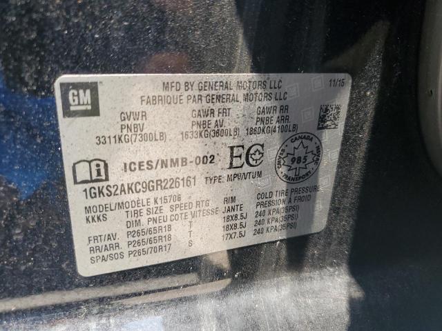 2016 GMC YUKON SLE 1GKS2AKC9GR226161