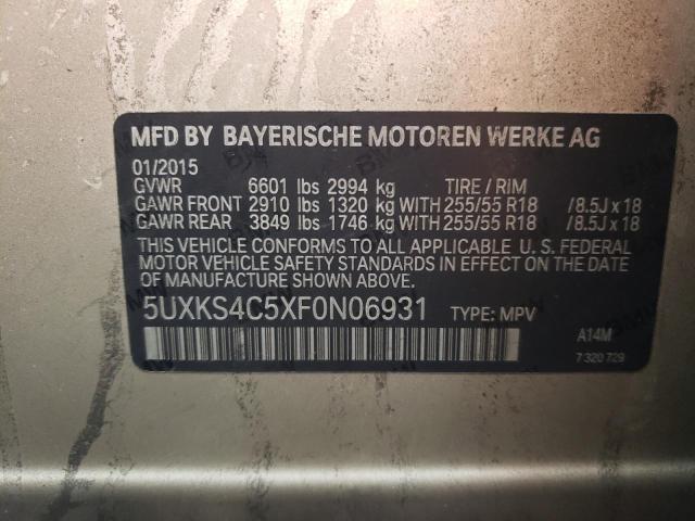 2015 BMW X5 XDRIVE35D 5UXKS4C5XF0N06931
