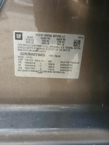 2015 CHEVROLET SILVERADO 1GCRCREH9FZ154650