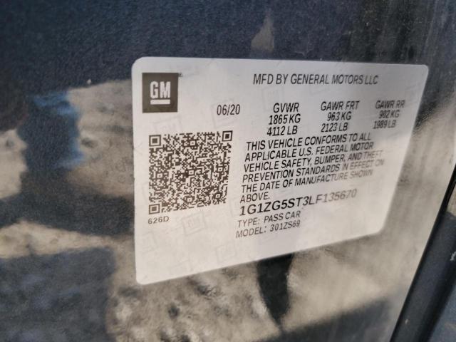 2020 CHEVROLET MALIBU RS 1G1ZG5ST3LF135670