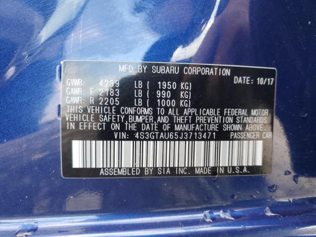 2018 SUBARU IMPREZA LI 4S3GTAU65J3713471