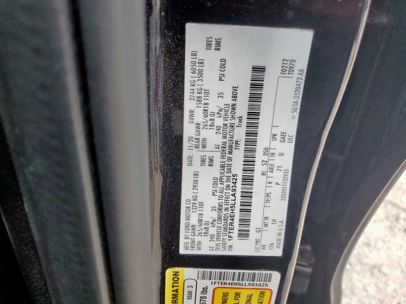2020 FORD RANGER XL 1FTER4EH5LLA93425