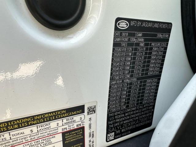 2019 LAND ROVER RANGE ROVE SALYL2EX8KA789614