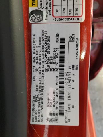 2019 FORD FIESTA SE - 3FADP4BJ7KM152471