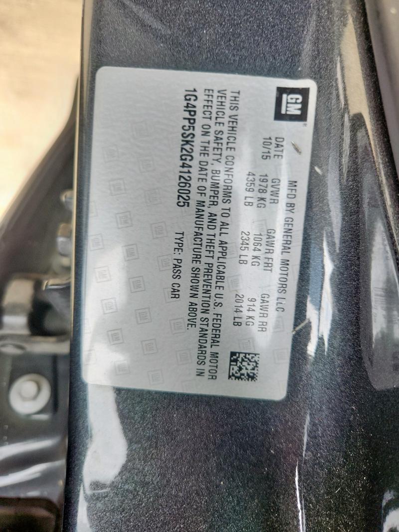2016 BUICK VERANO 1G4PP5SK2G4126025
