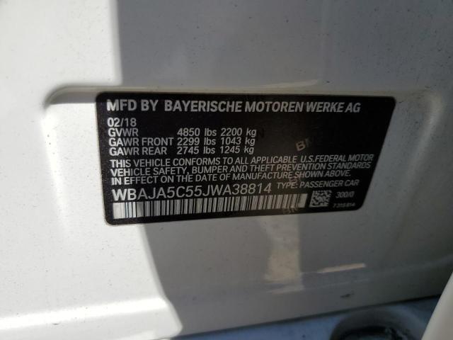 2018 BMW 530 I WBAJA5C55JWA38814