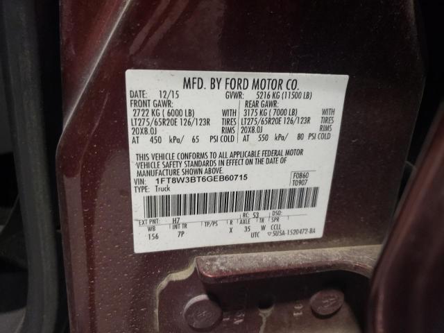 2016 FORD F350 SUPER 1FT8W3BT6GEB60715