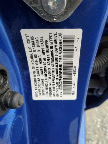 2017 HONDA CIVIC LX 19XFC2F59HE039866