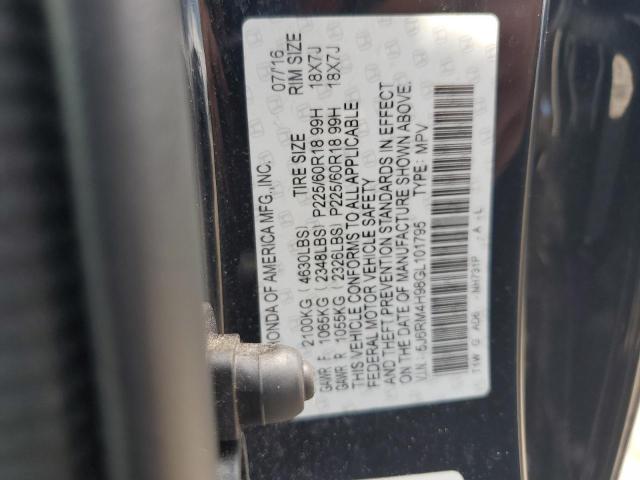 2016 HONDA CR-V TOURI 5J6RM4H98GL101795