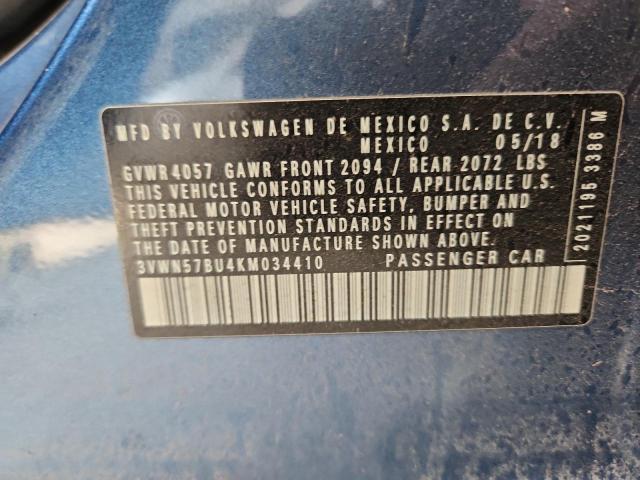 2019 VOLKSWAGEN JETTA S - 3VWN57BU4KM034410