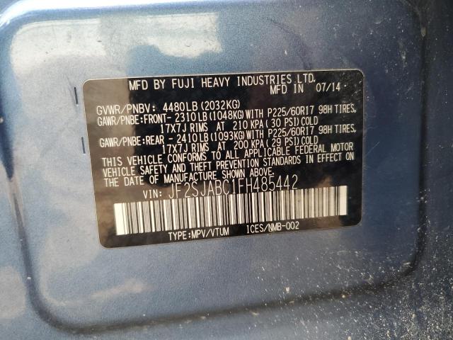 2015 SUBARU FORESTER 2 JF2SJABC1FH485442
