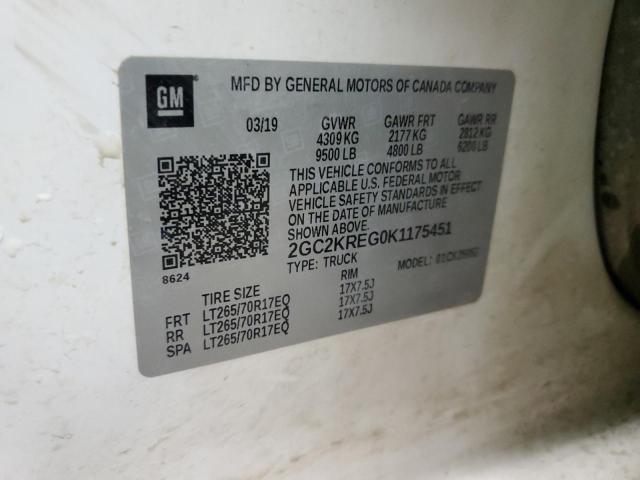 2019 CHEVROLET SILVERADO K2500 HEAVY DUTY 2GC2KREG0K1175451