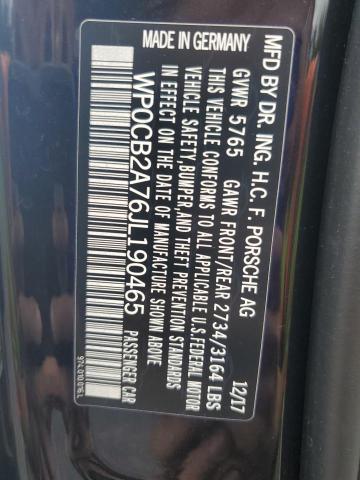 2018 PORSCHE PANAMERA 4S SPORT TURISMO WP0CB2A76JL190465