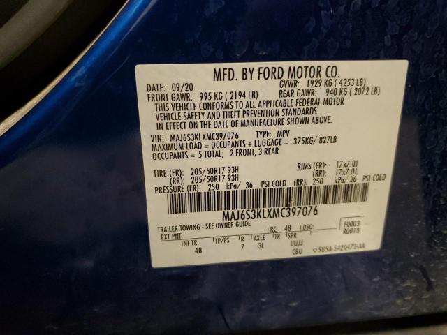 2021 FORD ECOSPORT T MAJ6S3KLXMC397076