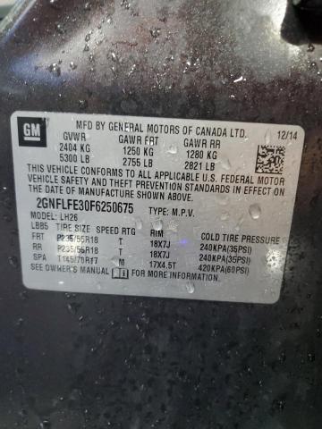 2015 CHEVROLET EQUINOX LT 2GNFLFE30F6250675