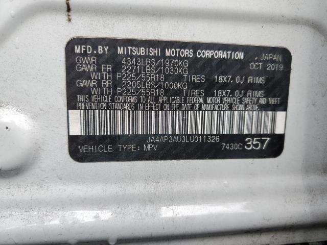 2020 MITSUBISHI OUTLANDER JA4AP3AU3LU011326