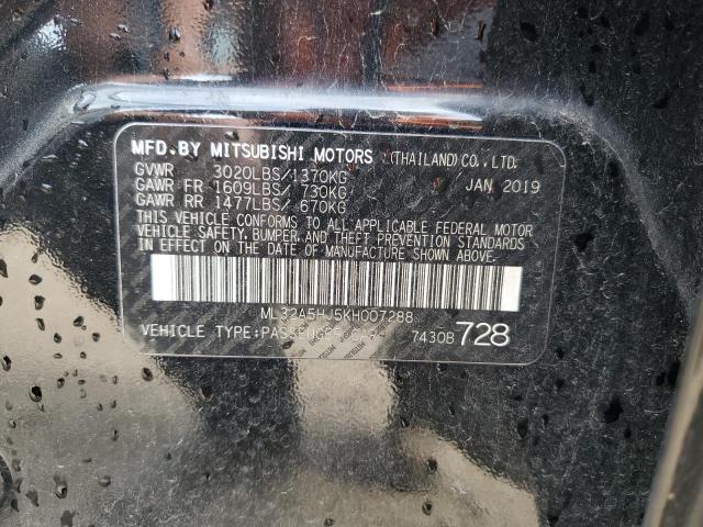 2019 MITSUBISHI MIRAGE LE ML32A5HJ5KH007288