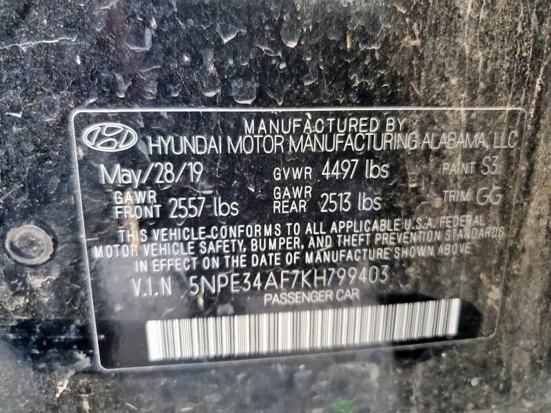 2019 HYUNDAI SONATA LIMITED 5NPE34AF7KH799403