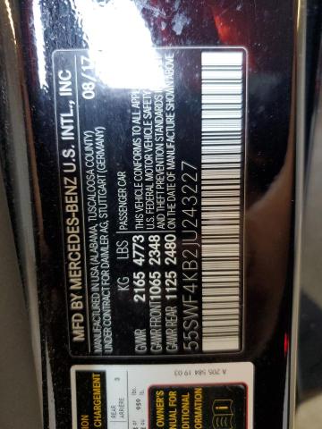 2018 MERCEDES-BENZ C 300 4MAT 55SWF4KB2JU243227