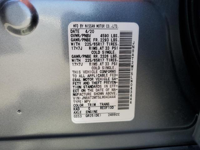 2020 NISSAN ROGUE S JN8AT2MT5LW043444