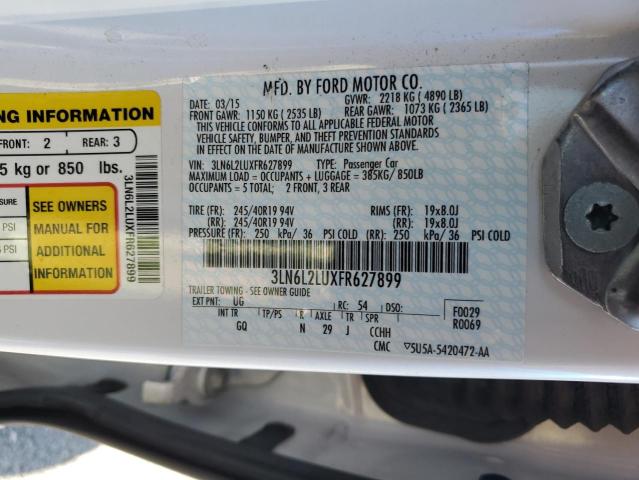 2015 LINCOLN MKZ HYBRID 3LN6L2LUXFR627899