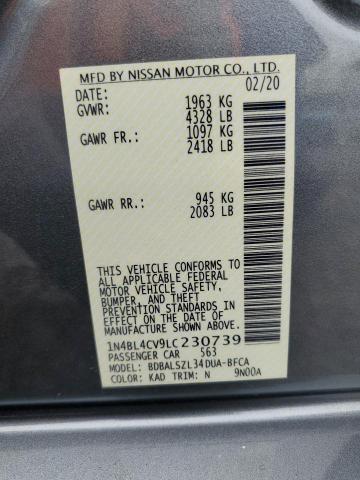 2020 NISSAN ALTIMA SR 1N4BL4CV9LC230739