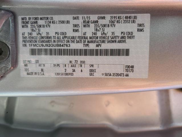 2016 FORD ESCAPE TIT 1FMCU9J92GUB84763
