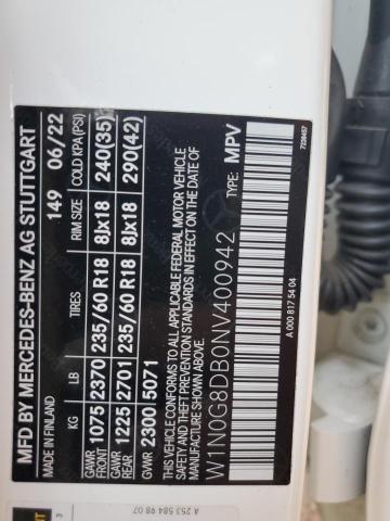 2022 MERCEDES-BENZ GLC 300 W1N0G8DB0NV400942