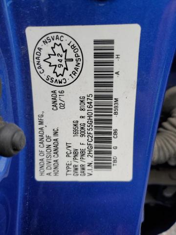 2016 HONDA CIVIC LX - 2HGFC2F55GH016475
