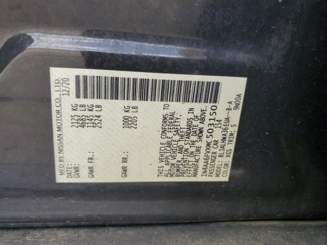 2021 NISSAN MAXIMA PLA 1N4AA6FVXMC503150