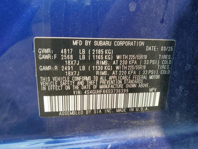 2025 SUBARU CROSSTREK 4S4GUHF66S3736399