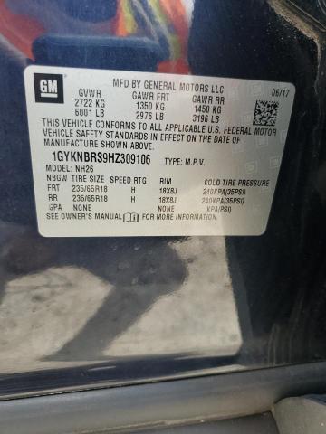 2017 CADILLAC XT5 LUXURY 1GYKNBRS9HZ309106