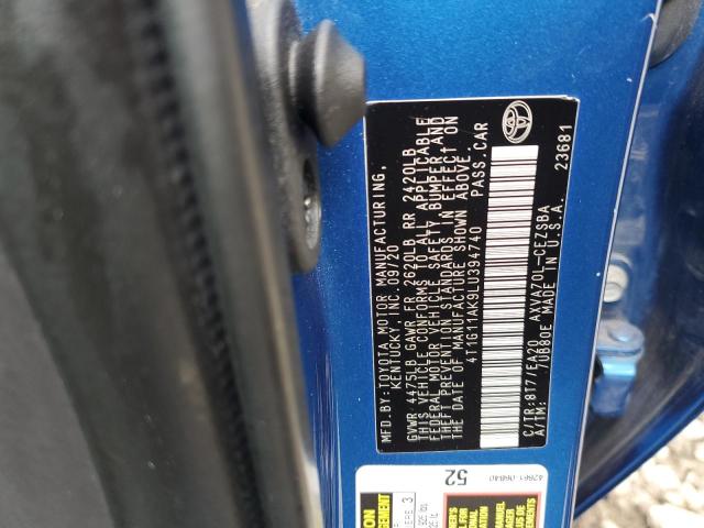 2020 TOYOTA CAMRY SE - 4T1G11AK9LU394740