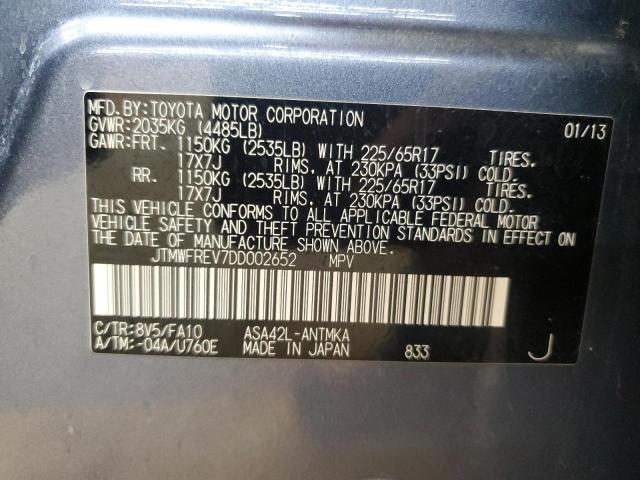 2013 TOYOTA RAV4 XLE - JTMWFREV7DD002652