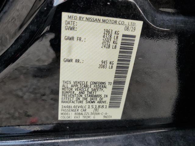 2020 NISSAN ALTIMA SL 1N4BL4EV4LC151881