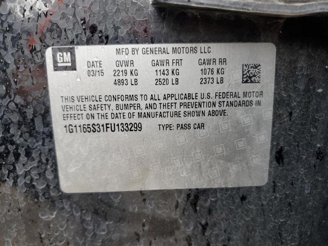 2015 CHEVROLET IMPALA LTZ 1G1165S31FU133299