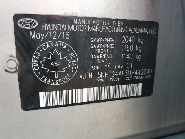 2017 HYUNDAI SONATA SE - 5NPE24AF3HH442649