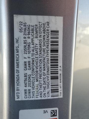 2022 HONDA ACCORD SPORT 1HGCV1F31NA073161