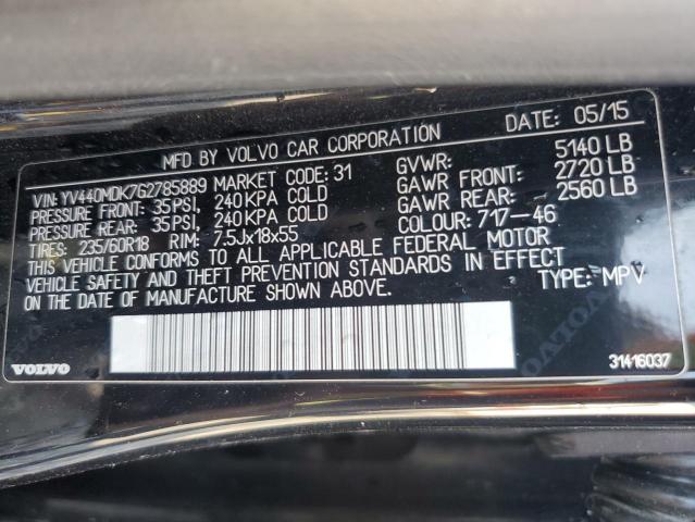 2016 VOLVO XC60 T5 PR YV440MDK7G2785889