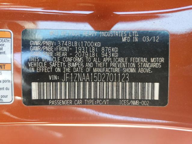 2013 TOYOTA SCION FR-S - JF1ZNAA15D2701123